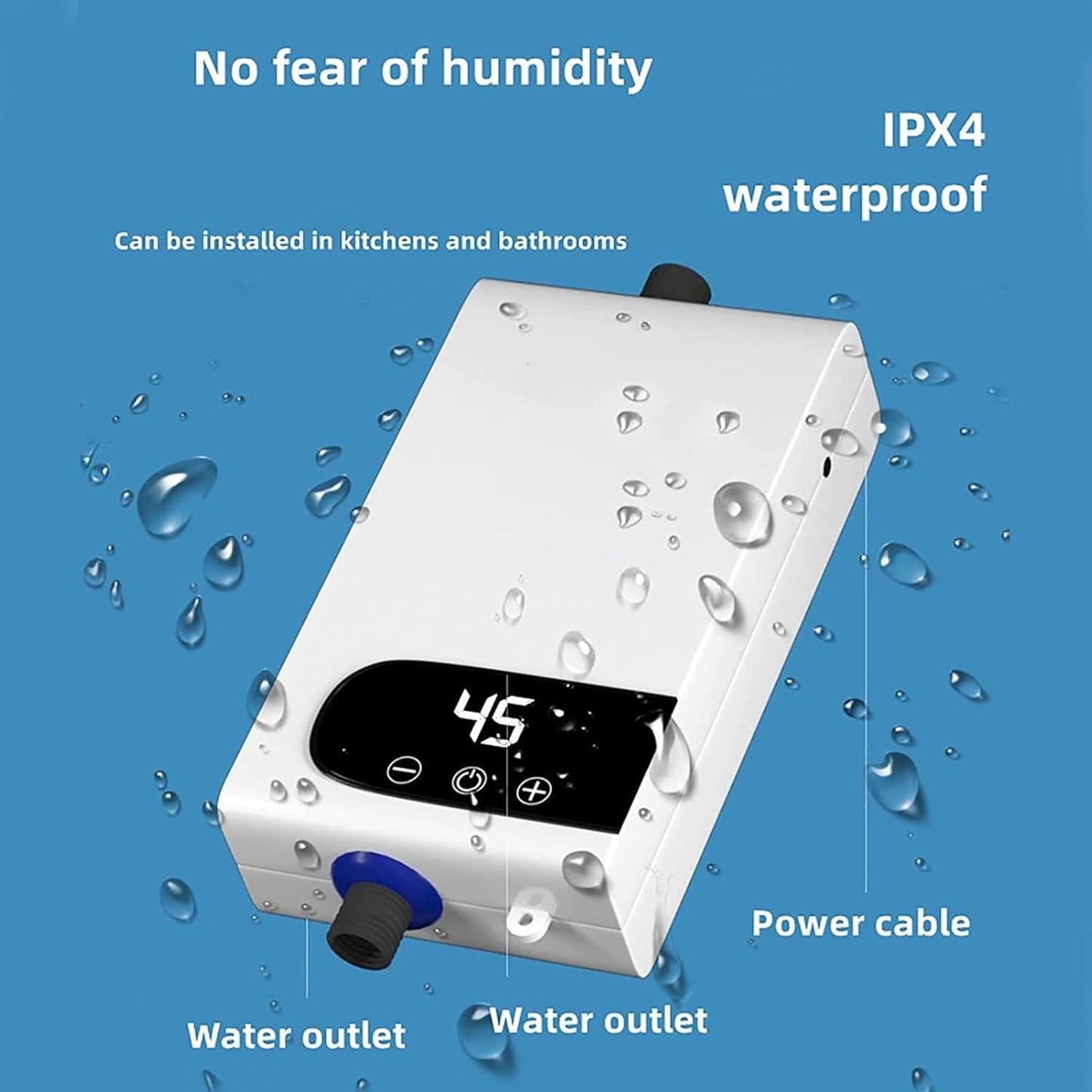 Električni protočni bojler sa digitalnim displejom