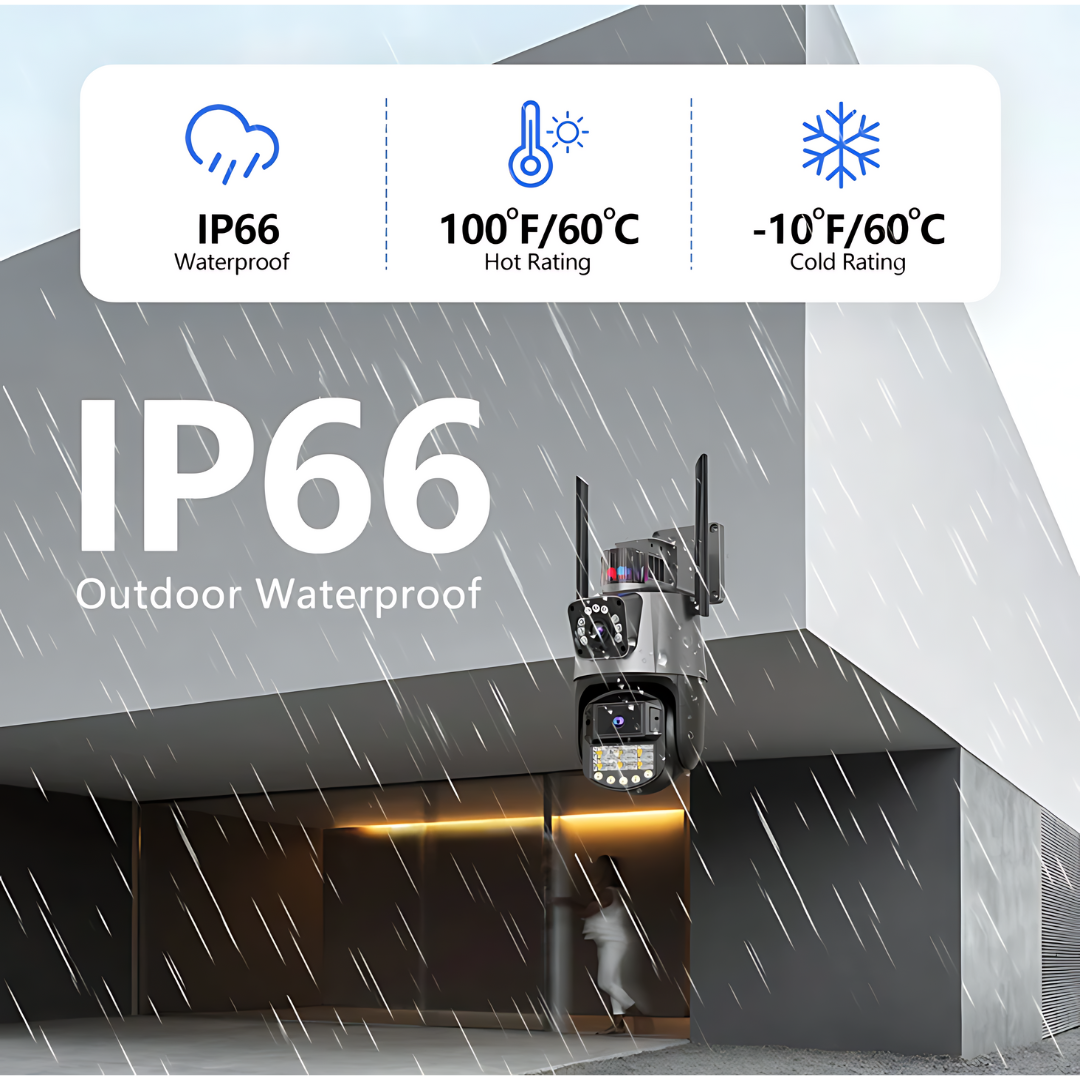 Wi-Fi rotirajuća kamera sa dvostrukim sočivom + Micro SD kartica