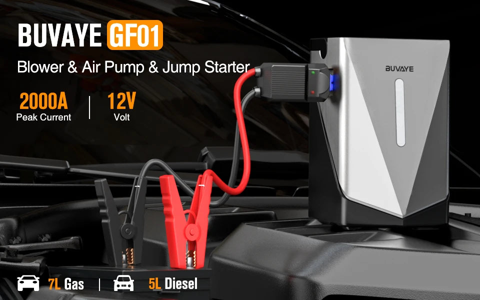 Pametni 3u1 Jump Starter za Auto, Kompresor i Duvalica